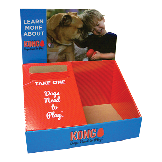 Kong counter unit retail display produced by Green Bay Packaging.