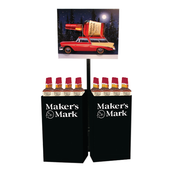 Makers Mark pole topper produced by Green Bay Packaging.