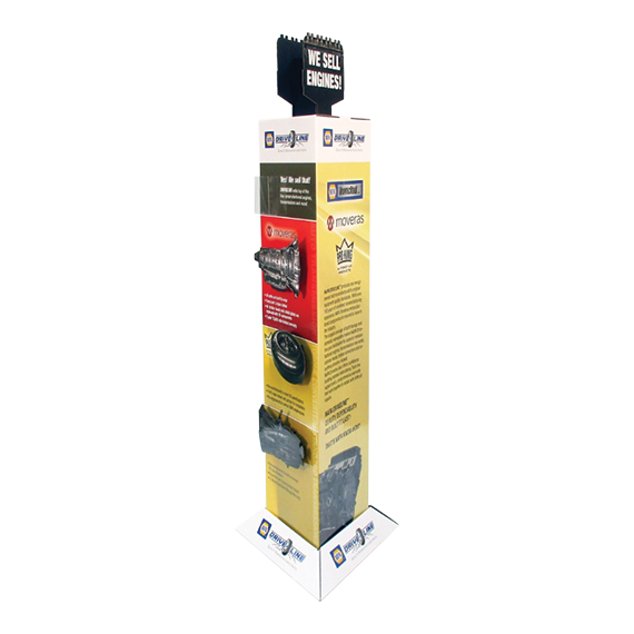 NAPA retail display floorstand produced by Green Bay Packaging.