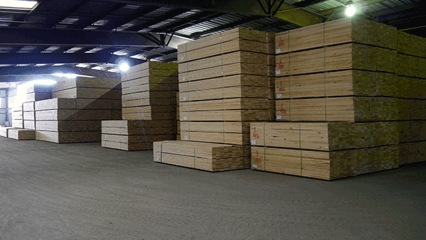 Pinecrest Lumber Mill Warehouse, Stacked Lumber