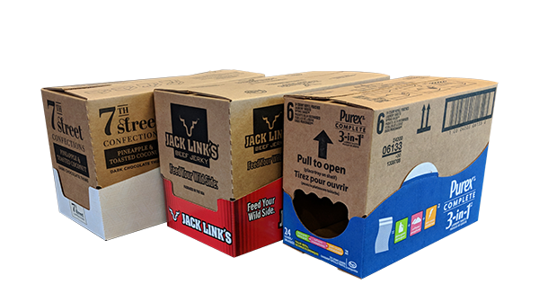 Point of Purchase Retail Ready Displays, Three Boxes