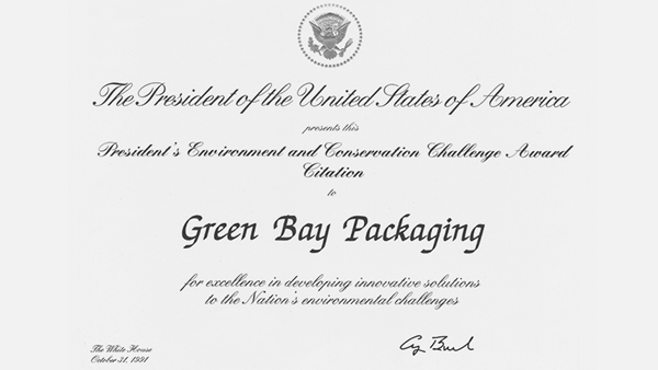 Presidential Environment and Conservation award for Sustainability
