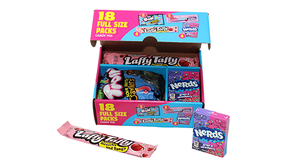 Wonka Candy e-commerce corrugated box produced by Green Bay Packaging.