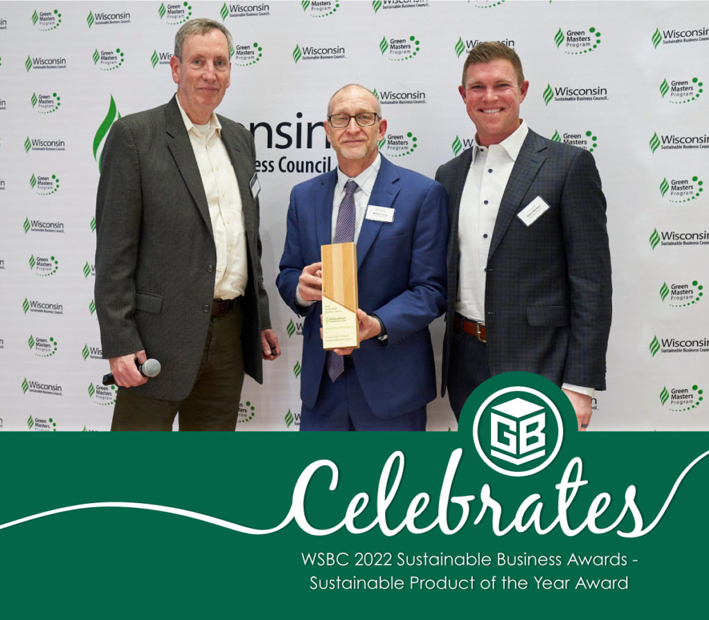 WSBC awarding Green Bay Packaging with the 2022 Sustainable Product of the Year award