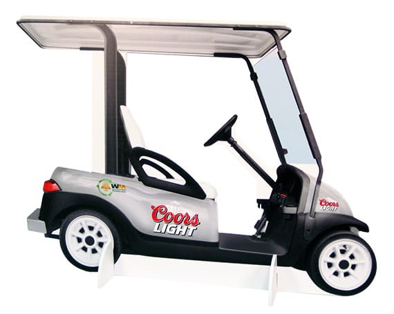 CL Golf Cart 2-sided Standee-cutout